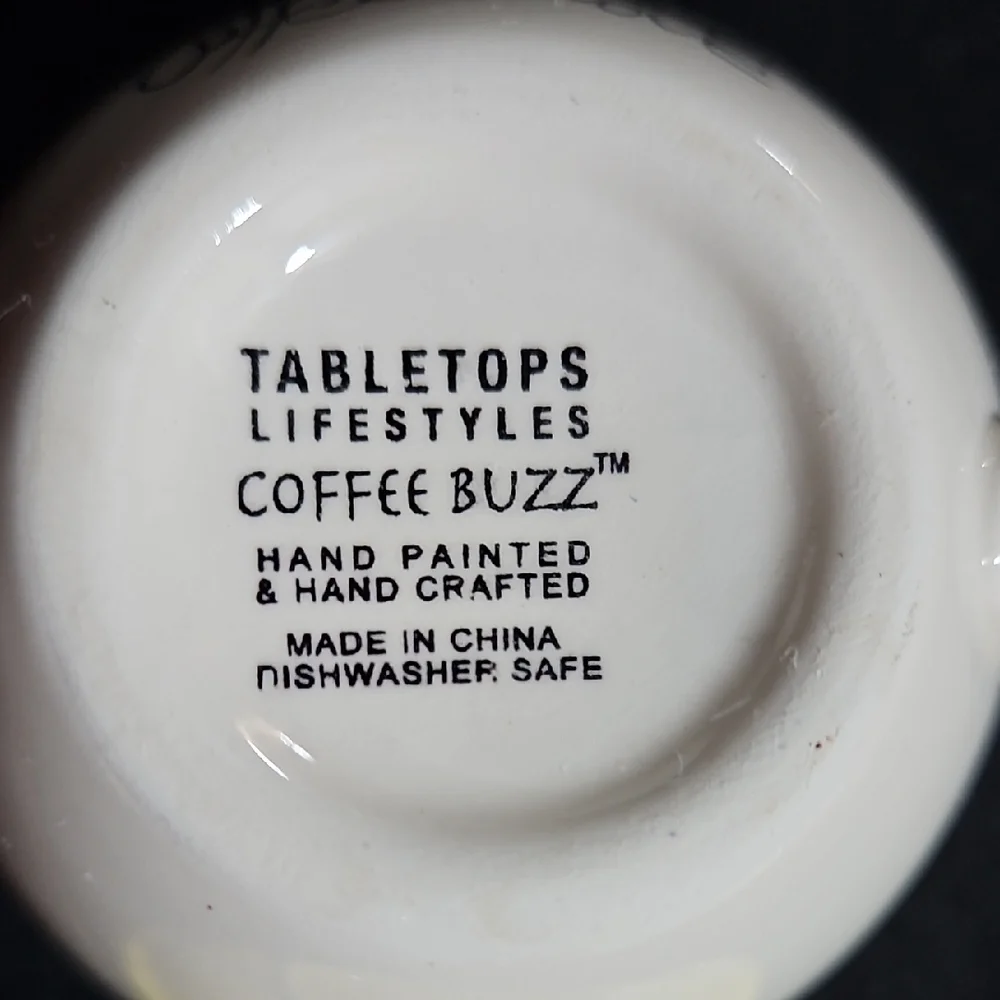 Tabletops Lifestyles - Coffee Buzz - Yellow - Tea / Coffee Cup & Saucer Set